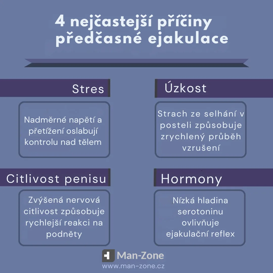infografika-priciny-predcasne-ejakulace-stres-uzkost-citlivost-penisu-hormonalni-nerovnovaha-nedostatek-zkusenosti