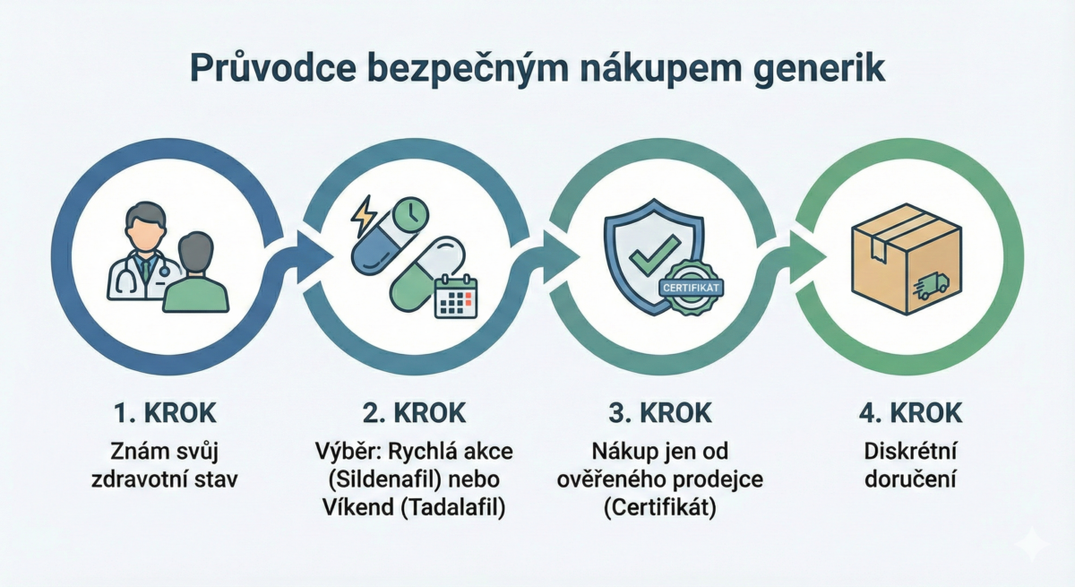 infografika postupu bezpecneho nakupu generik na potenci 1