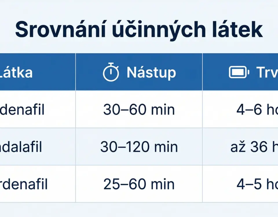 Prodej sildenafilu a tadalafilu v roce 2026: Vědecký pohled na vaskulární optimalizaci a výkon srovnani-ucinku-sildenafil-tadalafil-vardenafil