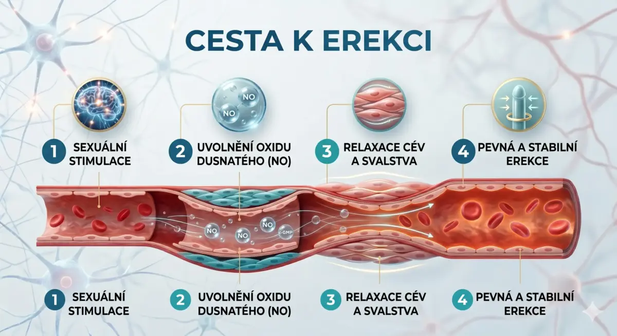 Cenforce 100mg: Chytrá alternativa k Viagře, která dobyla trh (Průvodce 2026) cesta-k-erekci-mechanismus-ucinku-sildenafilu-v-muzskem-tele